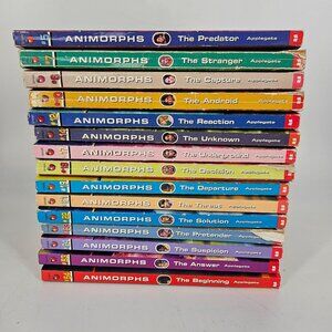 Animorphs Book Lot 15 Paperback Science Fantasy 5 7 8 10 12 14 17-19 21-24 53 54